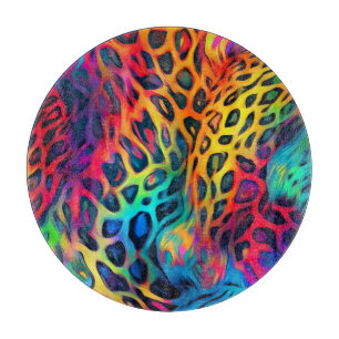 Neon Rainbow Cutting Board