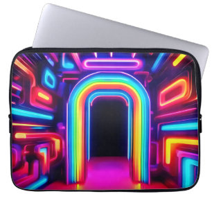 Neon Rainbow Gateway Laptop Sleeve