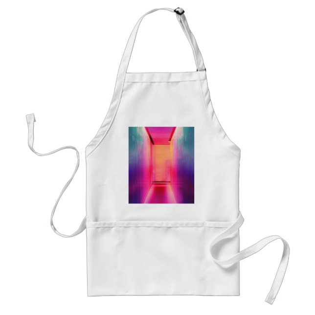 neon rainbow hallway standard apron (Front)