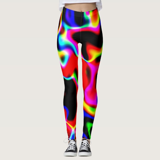 Neon Rainbow  Leggings (Front)
