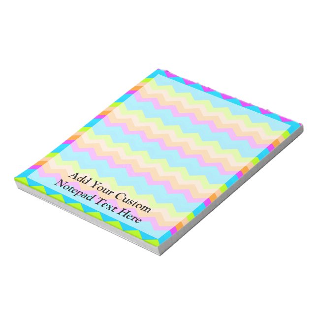 Neon Rainbow Zigzag Notepad (Rotated)