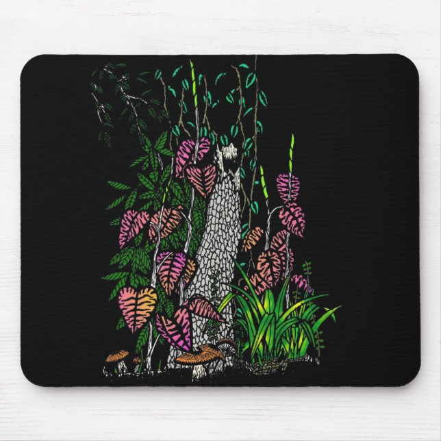 Neon Rainforest Mouse Pad (Front)