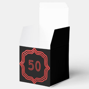 Neon Red 50 Favour Box
