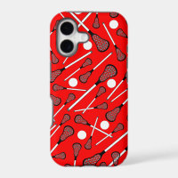 Neon red lacrosse sticks pattern