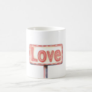 Neon Red Love Sign Coffee Mug
