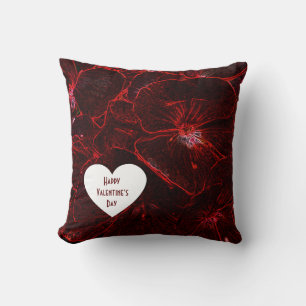 Neon Red Violas Cushion