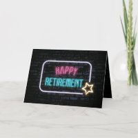 Neon Retirement Marquee On Brick