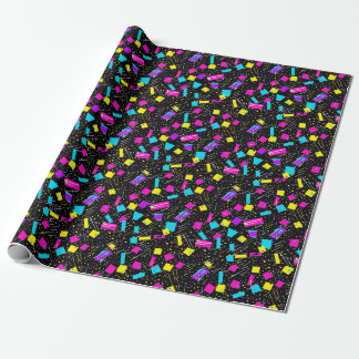 Neon Retro 80s Wrapping Paper