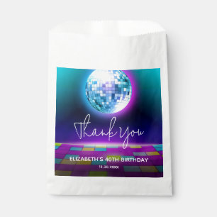 Neon Retro Dance Disco Birthday Party Welcome Favour Bags