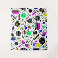Neon Retro Memphis Geometric Chaos Pattern
