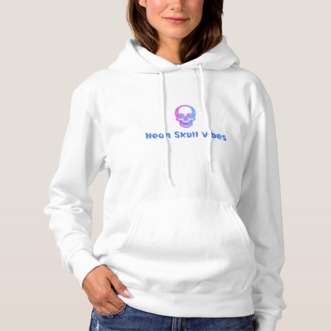 Neon Retro Skull Hoodie (Front)