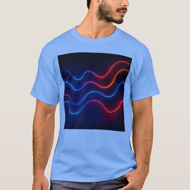 Neon Retro Wave Pattern boy T-Shirt (Front)