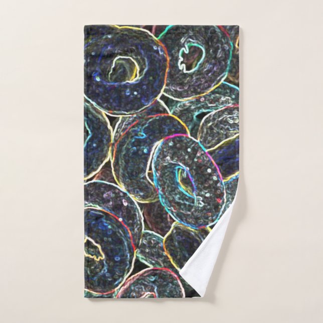Neon Rings Bath Towel Set (Hand Towel)