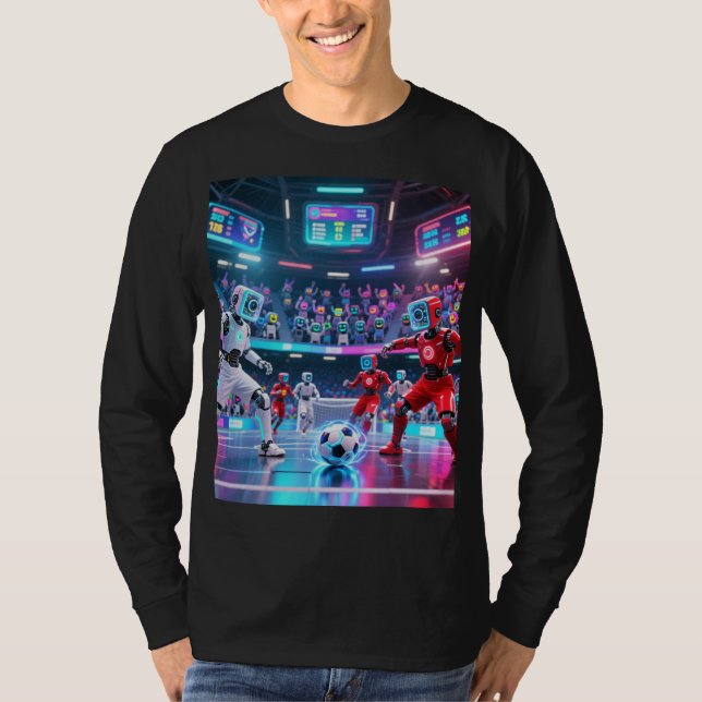 Neon Robo Football Arena T-Shirt (Front)