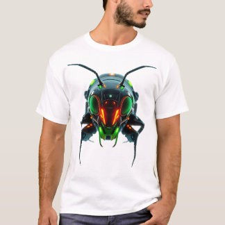 Neon Robotic Termite Face T-Shirt