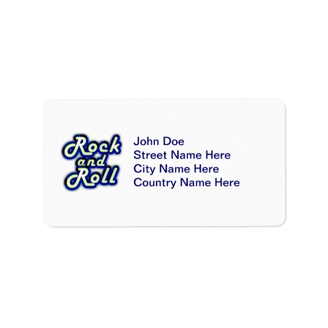 Neon Rock and Roll Label (Front)