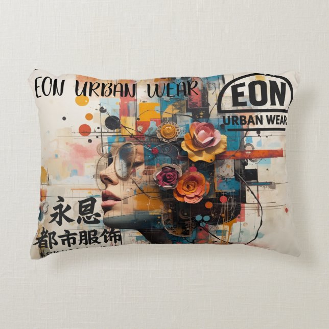 NEON ROSE DECORATIVE CUSHION (Front)