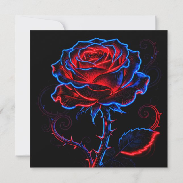 Neon Rose Invitation (Front)