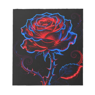 Neon Rose Notepad