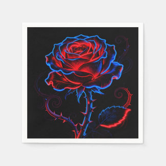 Neon Rose Paper Napkin