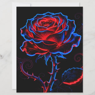 Neon Rose Paper Sheet