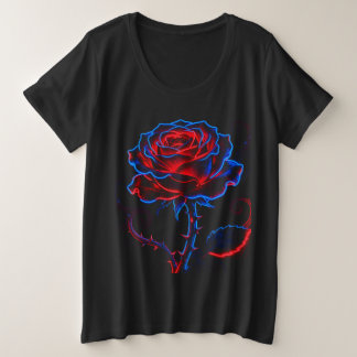 Neon Rose Plus Size Tee