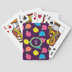 Neon Roses Classic Playing Cards