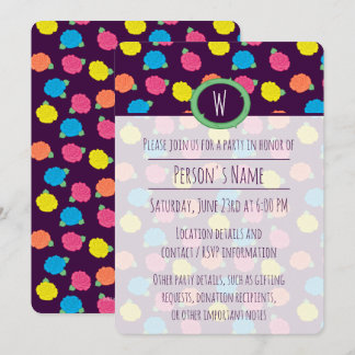 Neon Roses Party Invitation