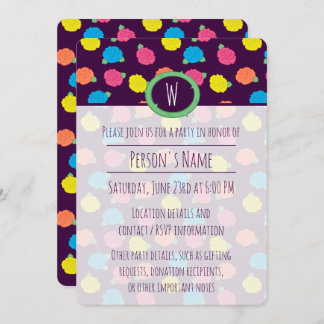 Neon Roses Party Invitation