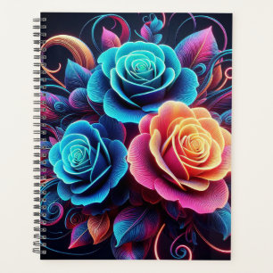 Neon Roses Planner