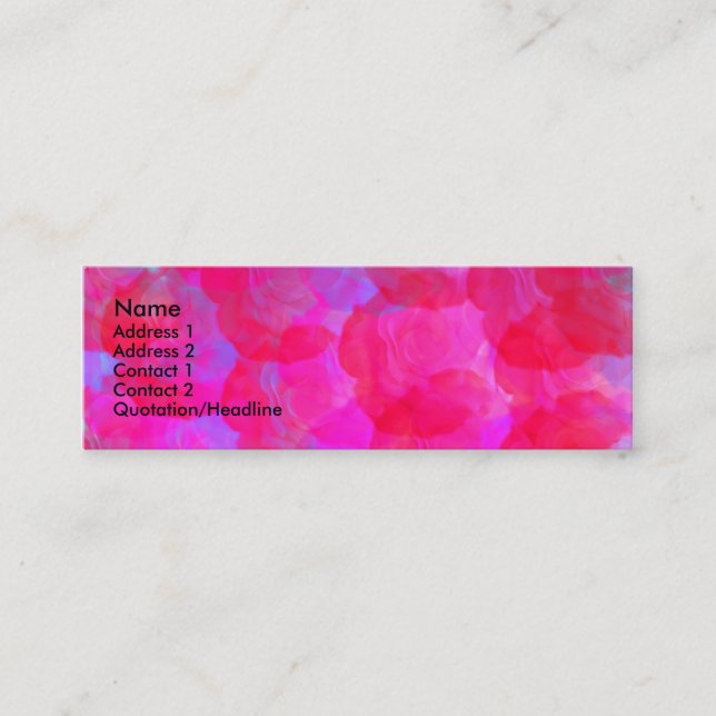 Neon Roses Profile Card (Front)