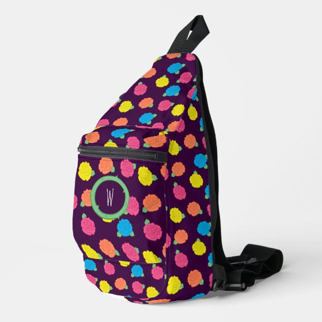Neon Roses Sling Bag (Right Corner)