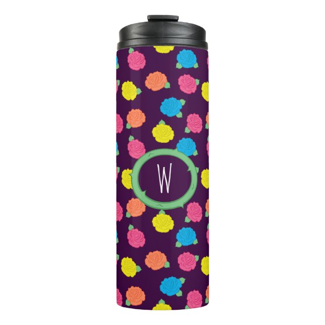 Neon Roses Thermal Tumbler (Front)
