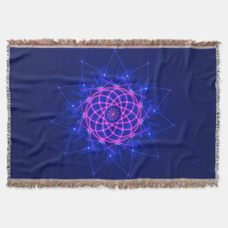 Neon Rosette Glow Throw Blanket