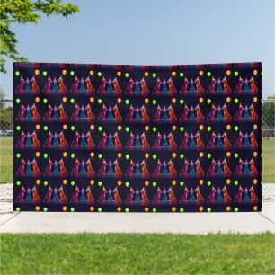 Neon Safari Themed Party Banner