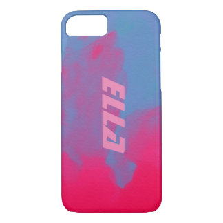 NEON Sand Trendy Red Pink Blue Gradient Name Block Case-Mate iPhone Case