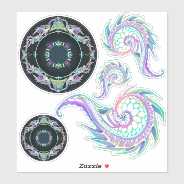 Neon Sea Life Sketched  (Sheet)