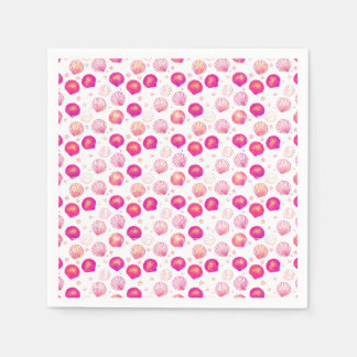 Neon Seashells – Seamless Coastal Pattern Napkin