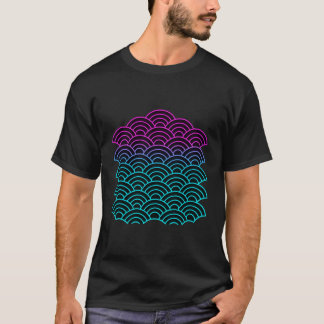 Neon Seigaiha – Eternal Waves of Harmony T-Shirt
