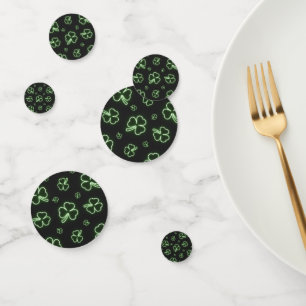 Neon Shamrocks Confetti