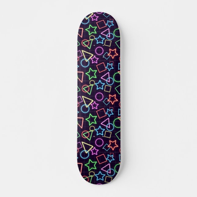 Neon Shapes Skateboard (Front)