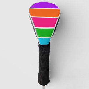 Neon Sherbet Stripes  Golf Head Cover