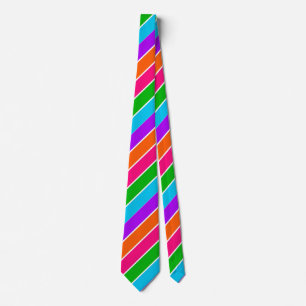 Neon Sherbet Stripes Neck Tie