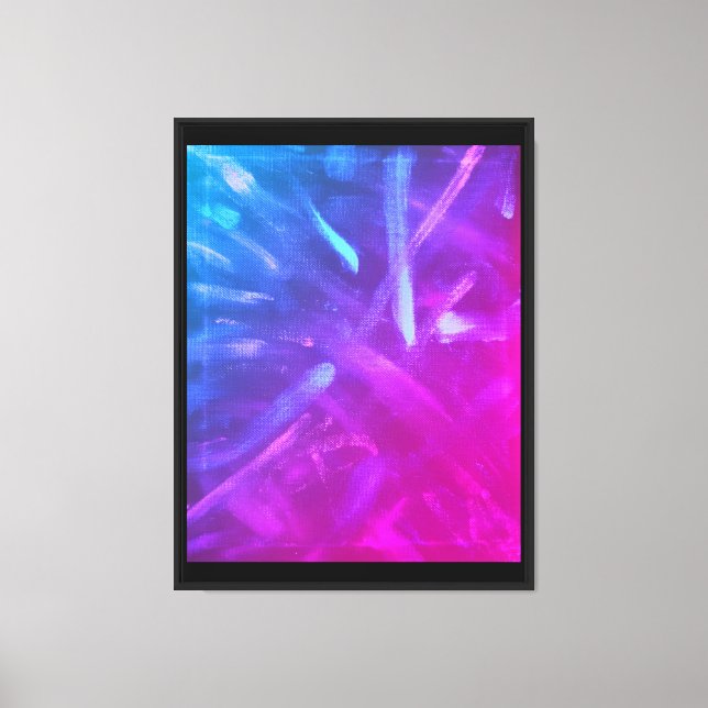 Neon Shooting Space Canvas Print (Front)