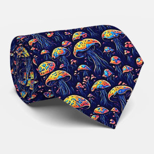 Neon Shroom Glow Neck Tie