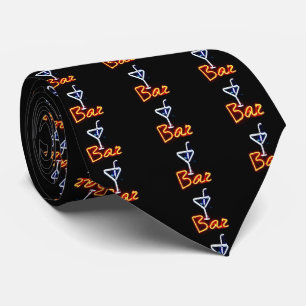 Neon Sign Bar And Glass Tie