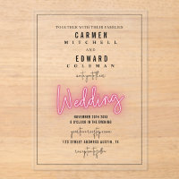 Neon Sign Inspired Wedding