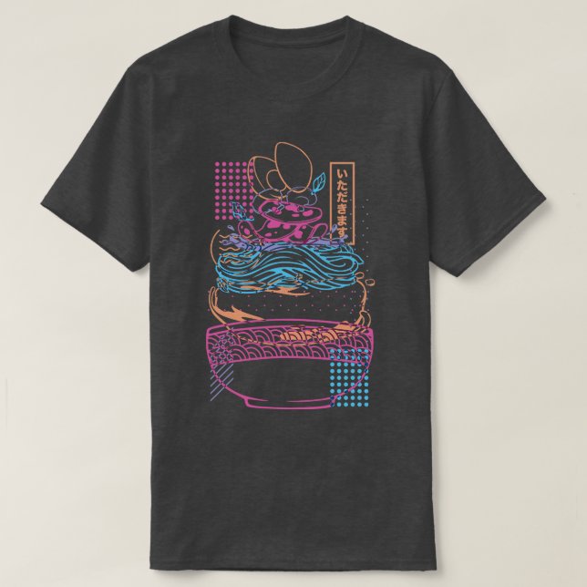 Neon Sign Noodles Ramen by Tobe Fonseca T-Shirt (Design Front)