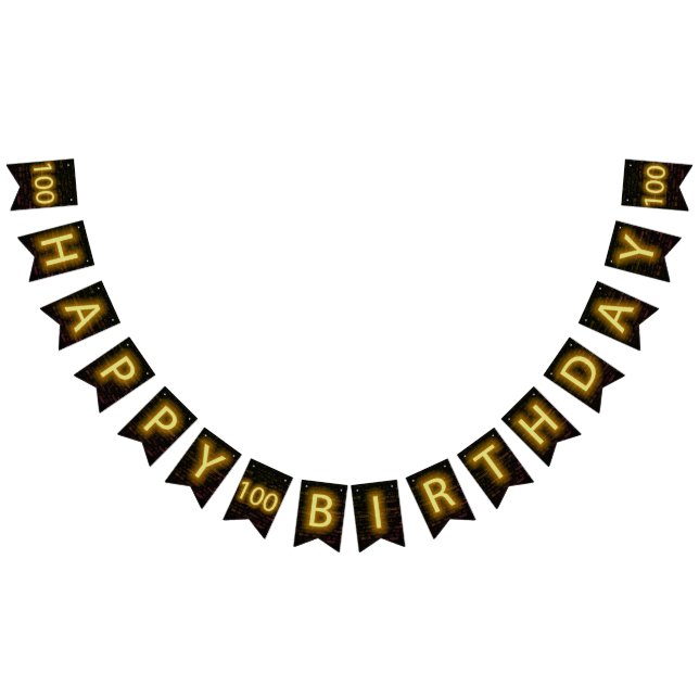 Neon Sign on Brick for 100th Birthday (All)