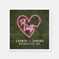 Neon Sign Til Death Heart Wedding